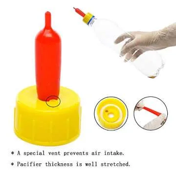 10 PCS Pritchard Nipples Small Animal Milk Drink Nipple Soft Rubber Pacifier for Feeding Sheep Goat Lamb Pup Dog Kids