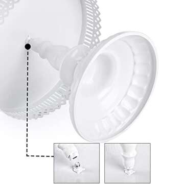 Hedume 10-Set Cake Stands, Metal Cupcake Stand Set with Multiple Combination Styles, Dessert Plate C...