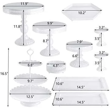 Hedume Elegant 10-Set Cake Stands for All Occasions