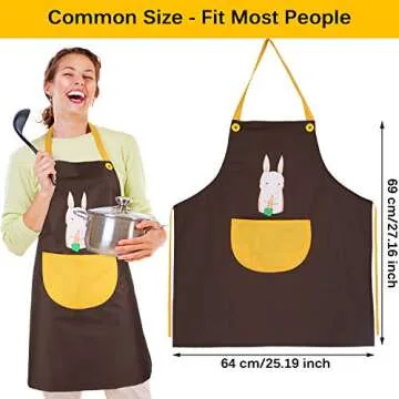 SATINIOR 3 Pieces Women Apron with Pockets Cute Vintage Apron Kitchen Housework Aprons for Christmas Holiday Gift