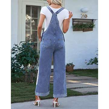 Vetinee Comfy Overalls For Women Denim Jumpsuits For Women Women Overalls Women'S Jumpsuits, Rompers...