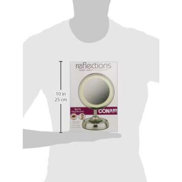 Conair Double-Sided Lighted Mirror with Magnification