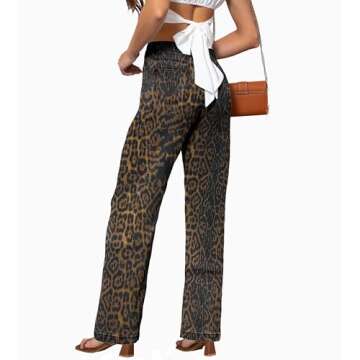 ETTELO Womens Mid Waisted Straight Leg Pull On Jeans