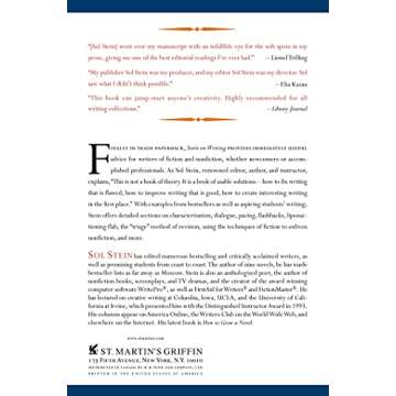 Stein On Writing: A Master Editor of Some of the Most Successful Writers of Our Century Shares His C...