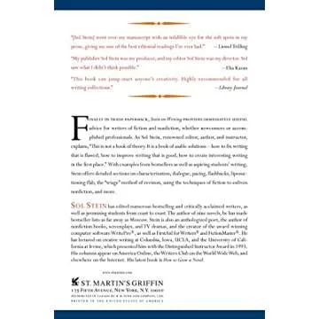 Stein On Writing: A Master Editor of Some of the Most Successful Writers of Our Century Shares His C...