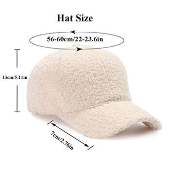 Warm Winter Fuzzy Baseball Cap for Men and Women