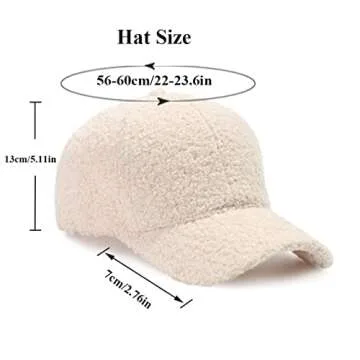 Warm Winter Fuzzy Baseball Cap for Men and Women