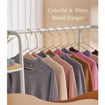 Better to U 17 Inch Metal Clothes Hanger 20 Pack, 4.0mm Heavy Duty Shirt Blouse Hanger for Coat Suit...