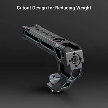 SmallRig Top Handle with 3/8"-16 Locating Pins for ARRI Grip for Camera Cage, Universal Video Rig with 5 Cold Shoe Adapters to Mount DSLR Camera with Microphone/LED Light/Monitor - 3765