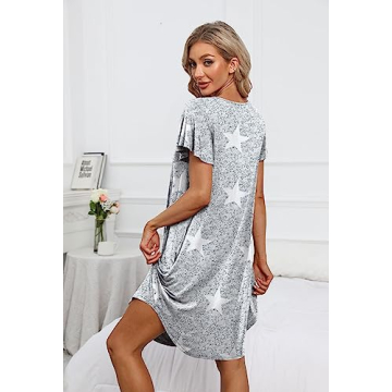 Soft Pleated Nightgown & Pajama Dress for Comfort