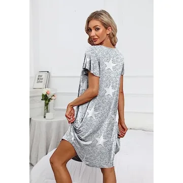 Soft Pleated Nightgown & Pajama Dress for Comfort