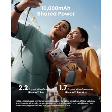 Anker Nano Portable Charger with Retractable USB-C Cable