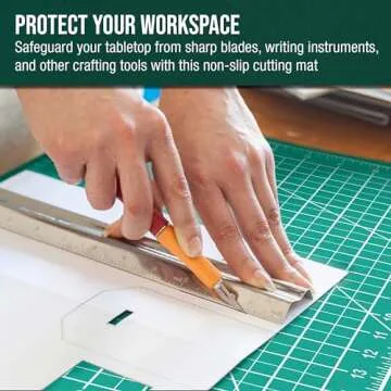 U.S. Art Supply 18" x 24" Green/Black Professional Self Healing 5-Ply Double Sided Durable Non-Slip Cutting Mat Great for Scrapbooking, Quilting, Sewing and all Arts & Crafts Projects