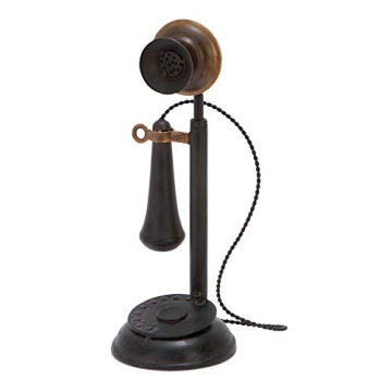 Deco 79 Vintage Metal Telephone Statue Home Decor, 13"