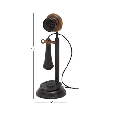 Deco 79 Vintage Telephone Sculpture for Home Decor