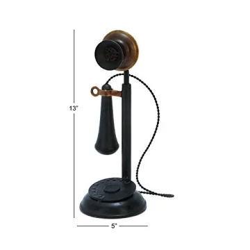 Deco 79 Vintage Telephone Sculpture for Home Decor