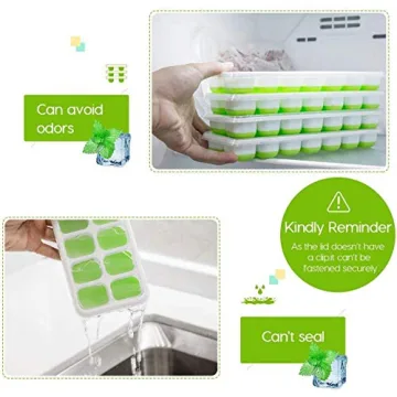 Silicone Ice Cube Trays with Easy-Release Design