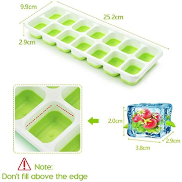 Silicone Ice Cube Trays with Easy-Release Design