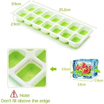 Silicone Ice Cube Trays with Easy-Release Design