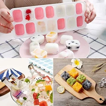 Silicone Ice Cube Trays with Easy-Release Design