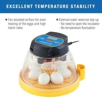 Brinsea Mini II Advance Egg Incubator with Automatic Egg Turning and Temperature Control for Hatching 7 Chicken, Duck, or Other Eggs, Ideal Incubator for Hobbyists, Teachers, and Learners