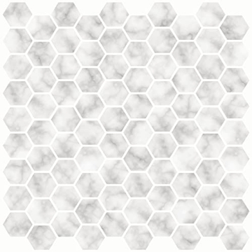 InHome Hexagon Marble Peel Stick Backsplash Tiles - Modern & Easy to Install