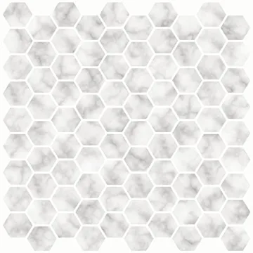 InHome Hexagon Marble Peel Stick Backsplash Tiles - Modern & Easy to Install