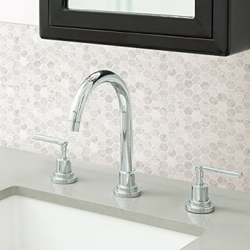 InHome Hexagon Marble Peel Stick Backsplash Tiles for Easy Install