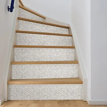 InHome Hexagon Marble Peel Stick Backsplash Tiles for Easy Install