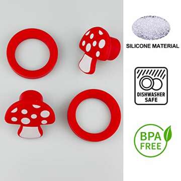 HOMDSG Dog Silicone Stoppers and Holder 2 Pack for Easy Prep