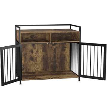 GDLF Dog Crate Furniture-Style Cages, Heavy Duty Dog Kennels with Storage and Anti-Chew (41Inch = Int.dims:39.4”Wx22.2”Dx23”H)