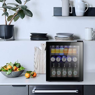 Antarctic Star 70 Can Beverage Cooler Black Glass Door