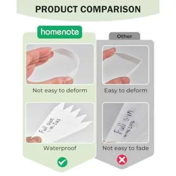 Homenote 200 Pcs 4 Inch Plastic Plant Labels Waterproof Plant Tags for Seedling,Vegetable Gardening Tags,Garden Markers Outdoor for Plants Name Sign with Permanet Marking Pen,White