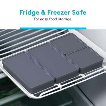 Prepd Cheat Sheets Lids - Silicone Bakeware Lid for Prepd Modular Sheet Pan Dividers - 4 Nonstick, Oven, Microwave, Dishwasher, Fridge & Freezer-Friendly Sheet Pan Divider Lids for Cooking & Storage