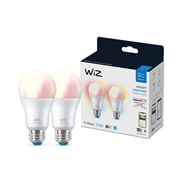 WiZ Connected 2-Pack Color 60W A19 Smart WiFi Light Bulb, 16 Million Colors, Compatible with Alexa a...
