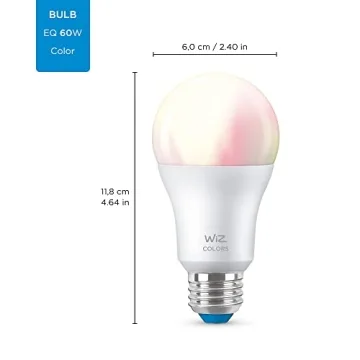 WiZ Connected Color 60W Smart WiFi Light Bulb 2-Pack