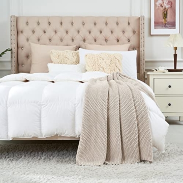 Organic Chunky Cable Knit Throw Blanket for All Ages