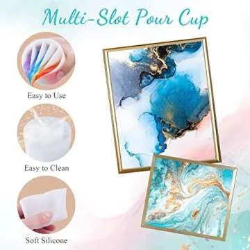 NiArt 5-Channel Silicone Split Cup for Pouring Art