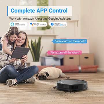 Lefant Robot Vacuum and Mop, Robotic Vacuum Cleaner with 3200Pa Suction, Smart Navigation, 150 Mins ...