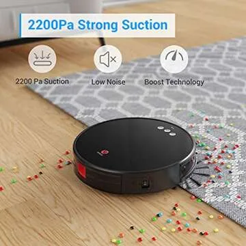Lefant Robot Vacuum and Mop, Robotic Vacuum Cleaner with 3200Pa Suction, Smart Navigation, 150 Mins Runtime, Works with Alexa and Google Assistant, Self-Charging, Ideal for Pet Hair,Floor,Carpet（U180）