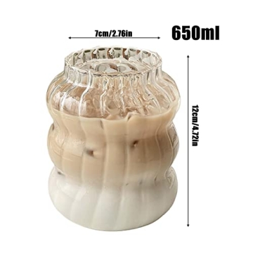 Unique Vintage Ribbed Drinking Glasses for Coffee Cocktails