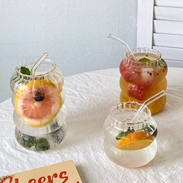 Unique Vintage Ribbed Drinking Glasses for Coffee Cocktails