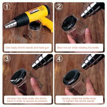 600 pcs Heat Shrink Bands for Bottles and Jars