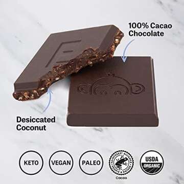 Eating Evolved Midnight Coconut Primal Chocolate 100% Cacao, 2.5 oz