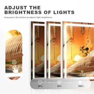 Hasipu LED Makeup Mirror with Bluetooth Speaker