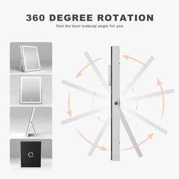 Hasipu LED Makeup Mirror with Bluetooth Speaker