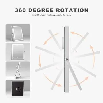 Hasipu LED Makeup Mirror with Bluetooth Speaker