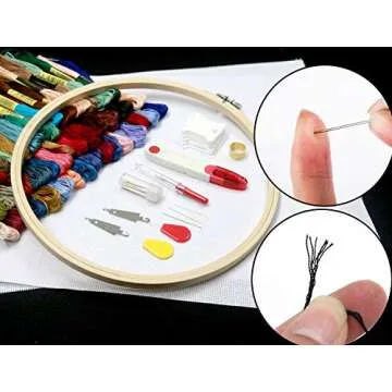 MDPQT Embroidery Starter Kit with 100 Threads & Tools