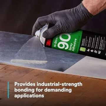 3M Hi-Strength 90 CA Spray Adhesive, Low VOC, Permanent, Bonds Laminate, Wood, Concrete, Metal, Plastic, Clear Glue, Net Wt 19 oz