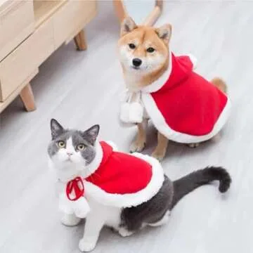 ANIAC Pet Christmas Costume for Cats & Small Dogs